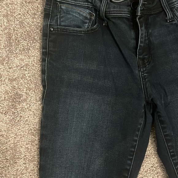 Mavi Gold Ada Mid Rise Dark Blue Wash Boyfriend Jeans 24X27 - Picture 6 of 14